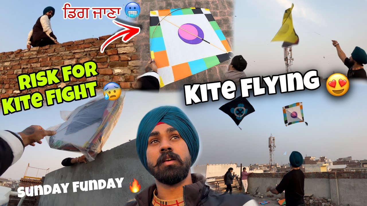 Kite Flying On Sunday 🔥| *RISK FOR KITE FIGHT* 😱 | GaviTube