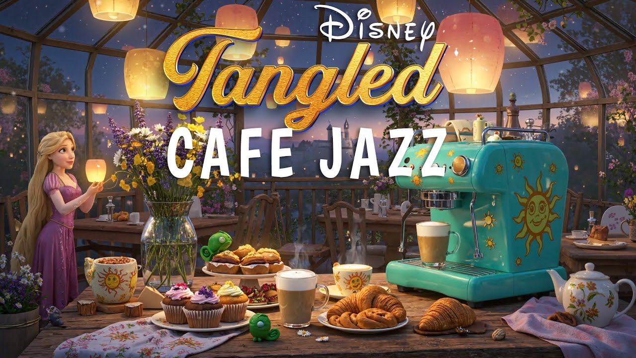 Tangled Disney Jazz Coffee Shop Ambience -  Bossa Nova Jazz Music to Work, Study & Relax | May Jazz