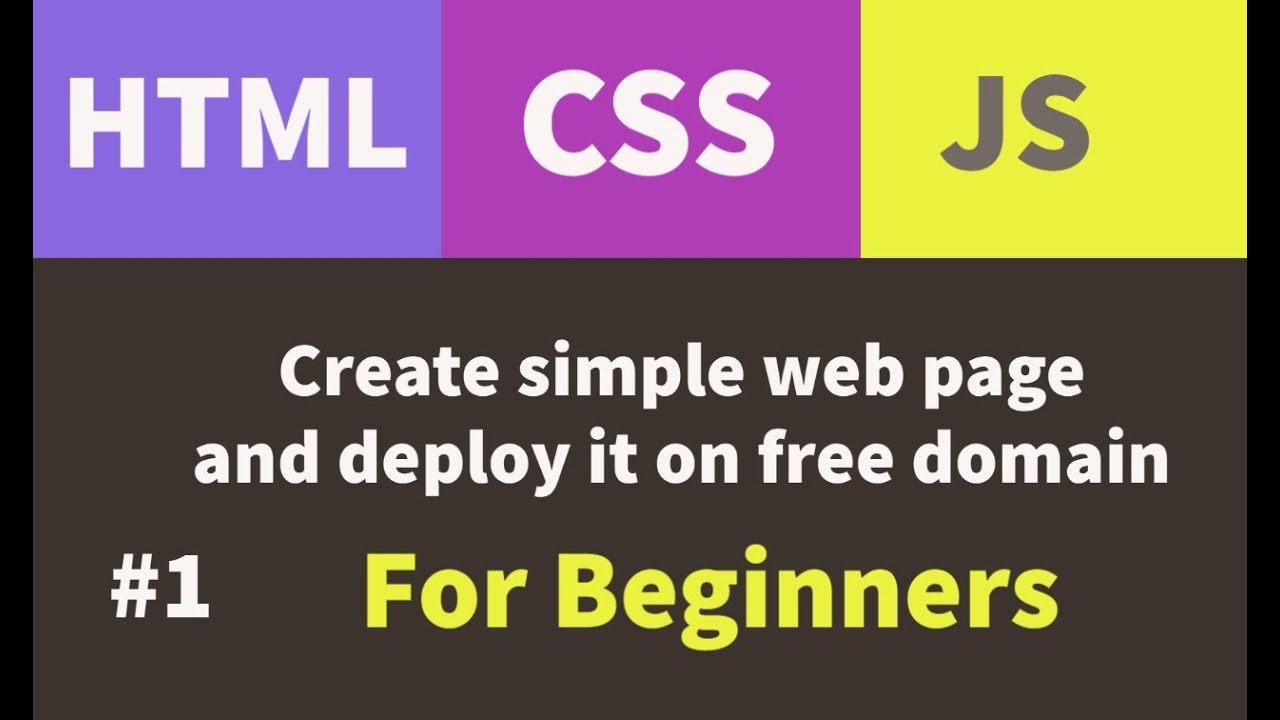 How to Create a Website and host it on free domain | Learn HTML CSS Javascript step by step #003