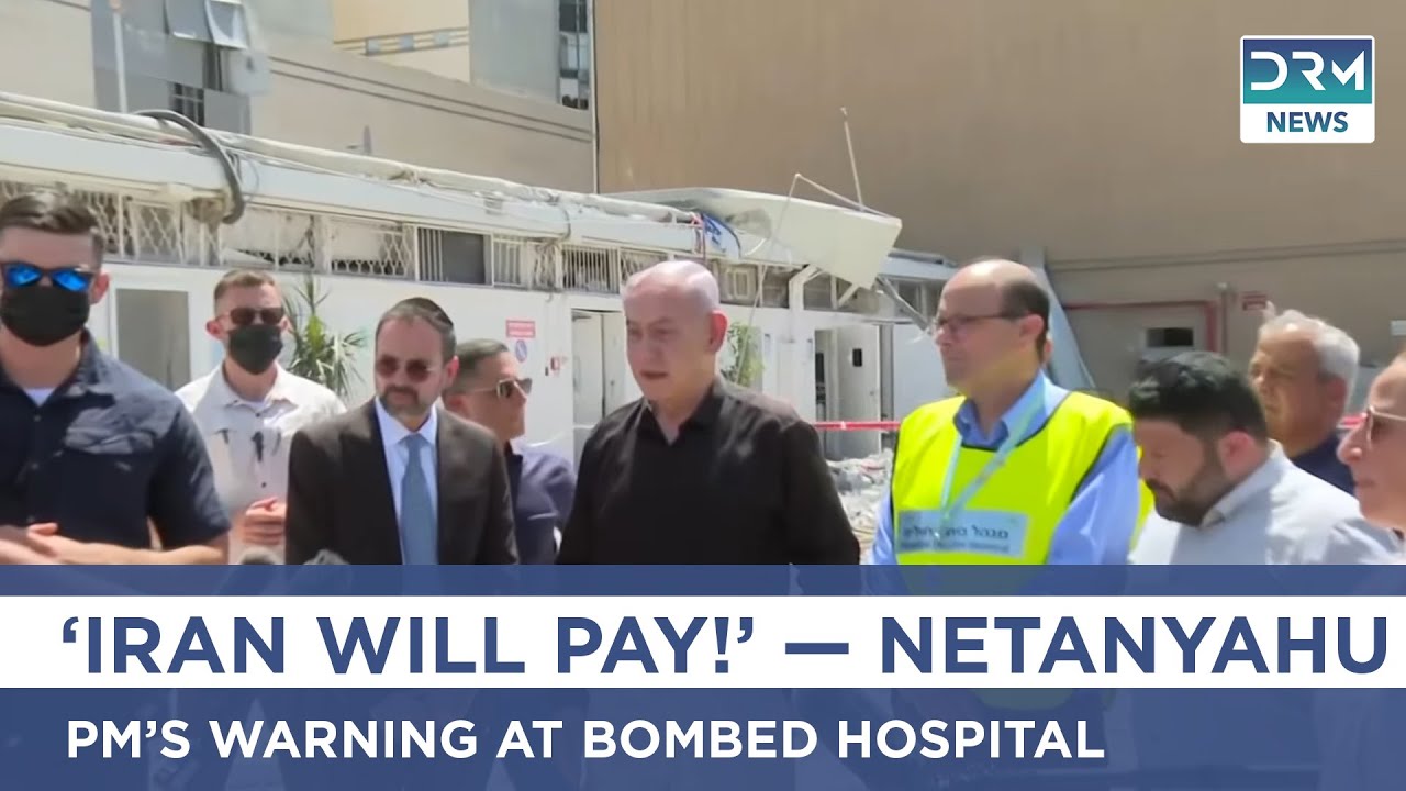 At Bombed Soroka Hospital, Netanyahu Vows Revenge on Iran | AH1G