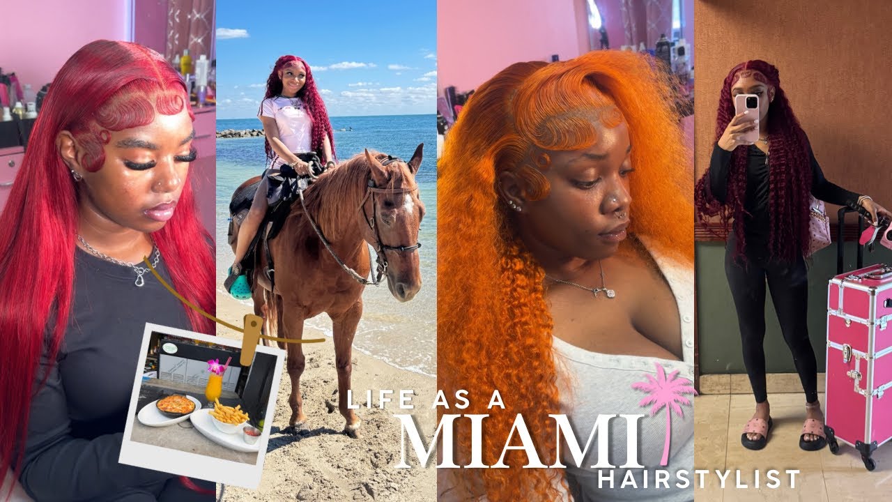 3 дня в качестве парикмахера в Майами 💇🏽‍♀️🎀🌴 | Экскурсия по салону, новые клиенты, день общения ...