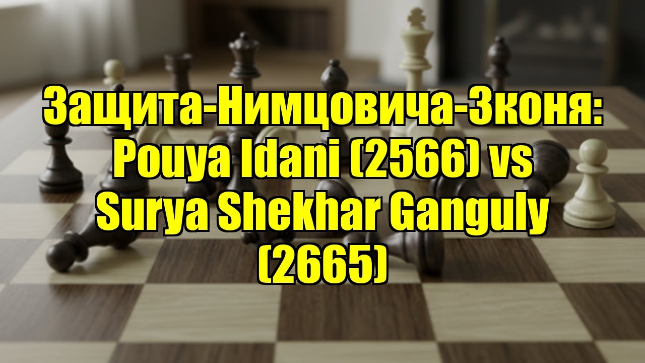 Защита-Нимцовича-3коня: Pouya Idani (2566) vs Surya Shekhar Ganguly (2665)