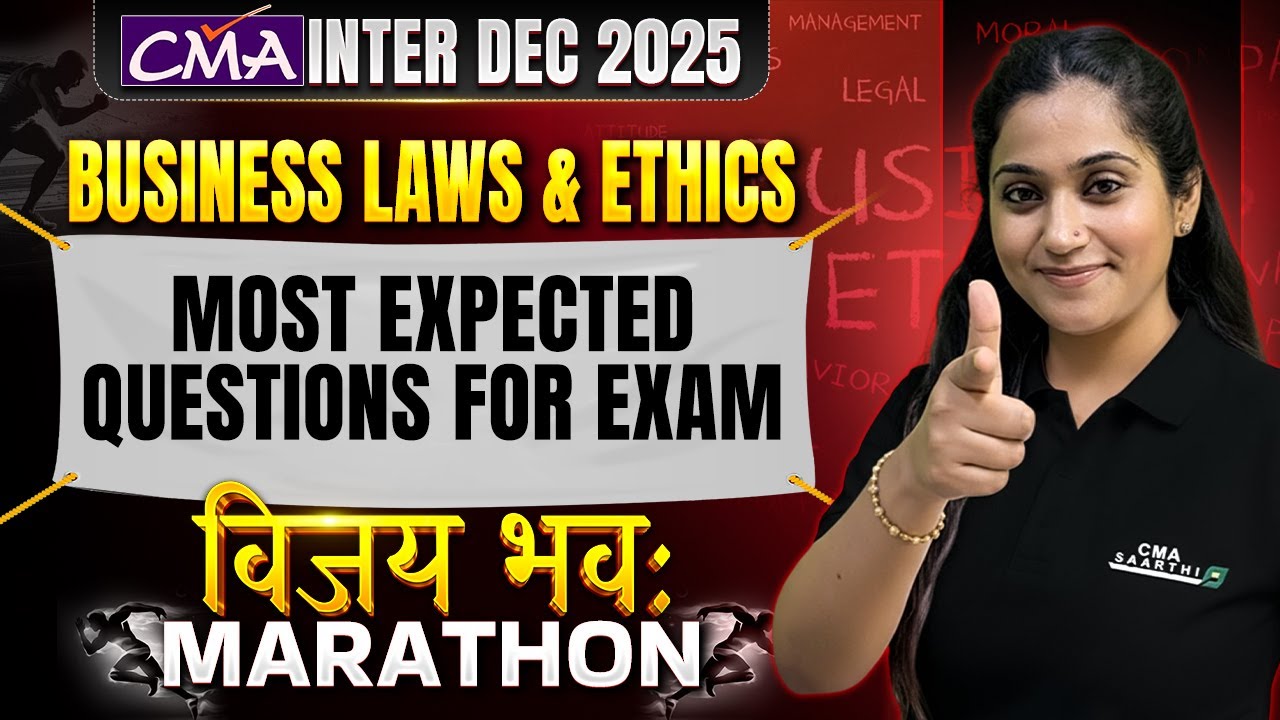CMA Inter Law Super Marathon | विजय भव: | CMA Disha Dua | CMA Inter Dec 2025