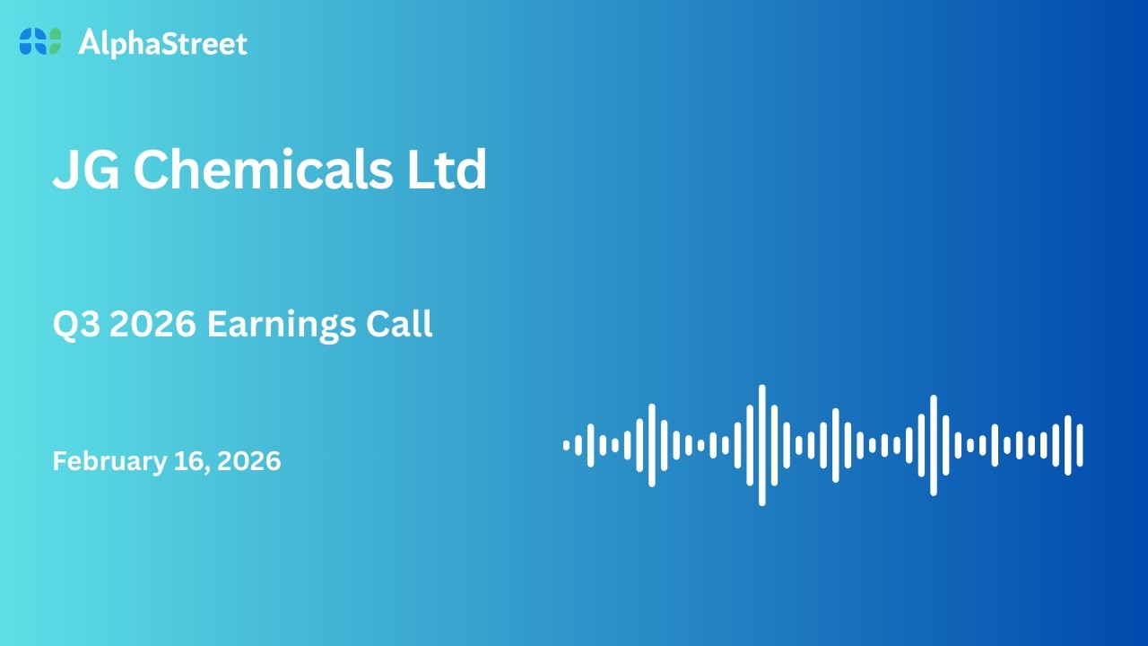 JG Chemicals Ltd Q3 FY2025-26 Earnings Conference Call