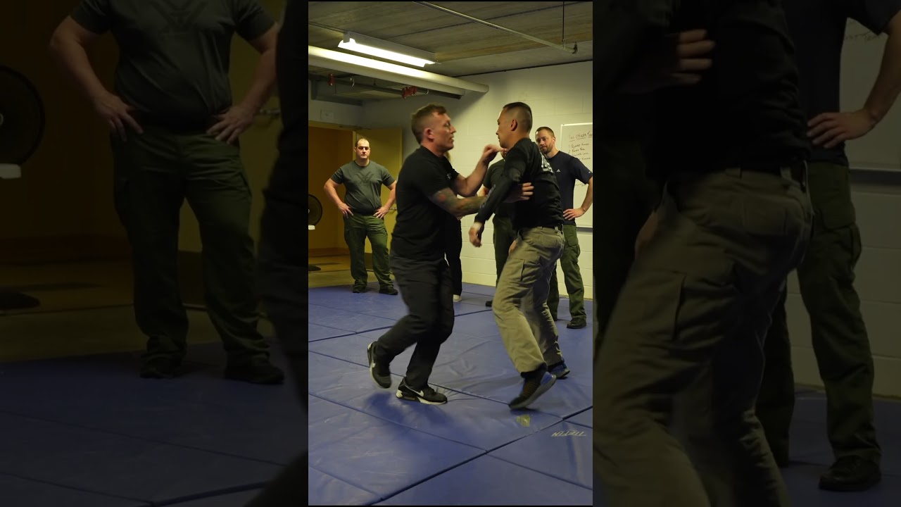 Two Takedown Options From the Shoulder Lock Position #takedowns #police