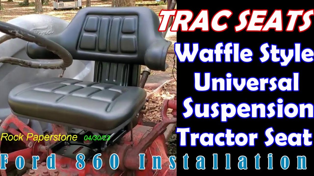 TRAC SEATS Brand Waffle Style Universal Tractor Suspension SEAT with TILT FITS Ford 860 Installation