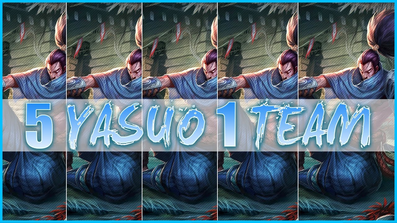 *CRAZY OUTPLAY* 5 YASUO ON ONE TEAM IS INSANE! - League of Legends