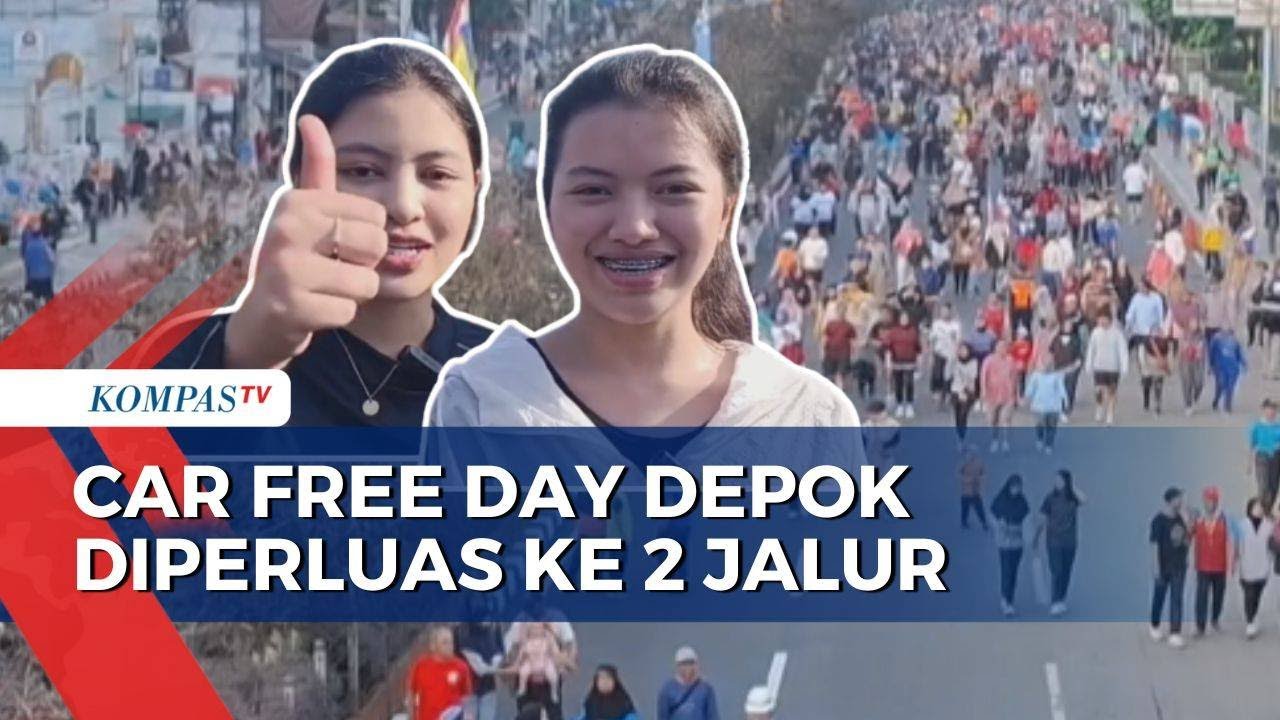 Diperluas! Potret Car Free Day Depok di Kedua Jalur Jalan Margonda, Warga Antusias Olahraga