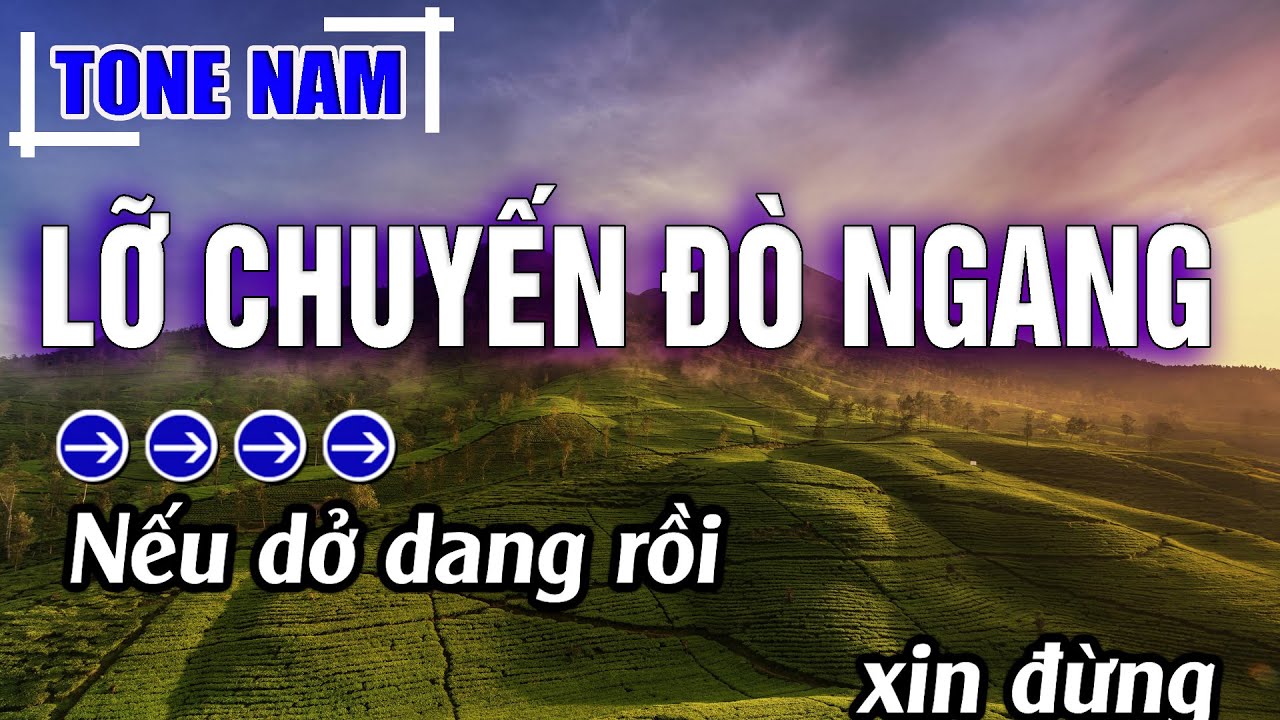 Lỡ Chuyến Đò Ngang Karaoke Tone Nam Beat Mới | Karaoke Đăng Khôi