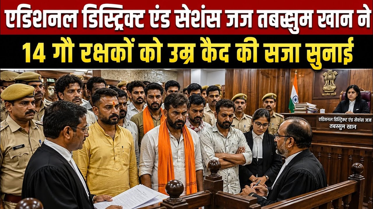 एडिशनल डिस्ट्रिक्ट एंड सेशंस जज तबस्सुम खान ने 14 गौ रक्षकों को उम्र कैद की सजा सुनाई