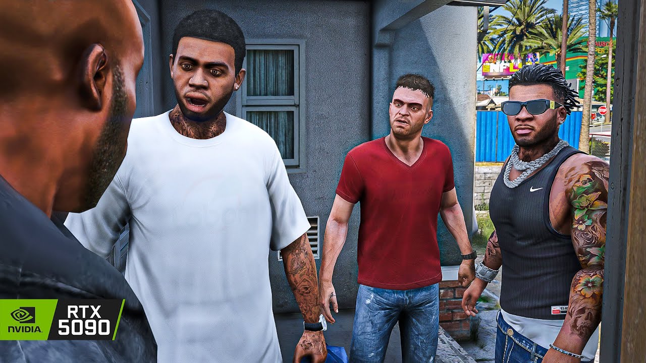 GTA 5 'Hood Safari' Mission 8K Gameplay | RTX 5090 Remastered Graphics MOD