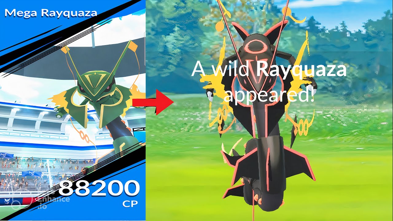 Наконец-то я получил ✨Shiny Mega Rayquaza Raid в #pokemongo