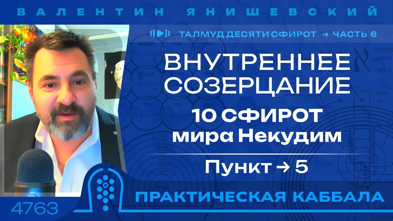 ВНУТРЕННЕЕ СОЗЕРЦАНИЕ. Пункт 5. ТАЛМУД ДЕСЯТИ СФИРОТ. 6 Часть.10 СФИРОТ мира Некудим.