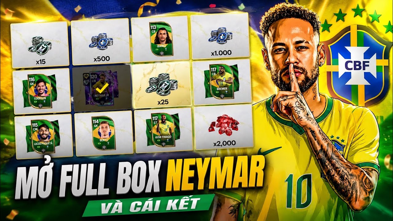 D&Ugrave;NG SỐ LƯỢNG FC CỰC KHỦNG MỞ FULL BOX LẤY NEYMAR V&Agrave; C&Aacute;I KẾT | Hanzu