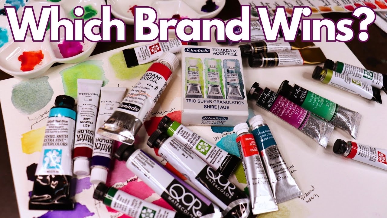 Which watercolor brand is the best? Comparing seven different brands!