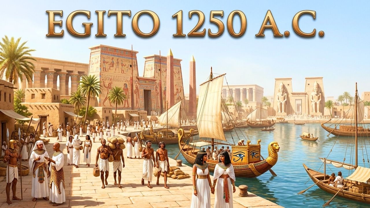 ASSIM ERA O EGITO EM 1250 A.C. (RECONSTRUÍDO COM IA)