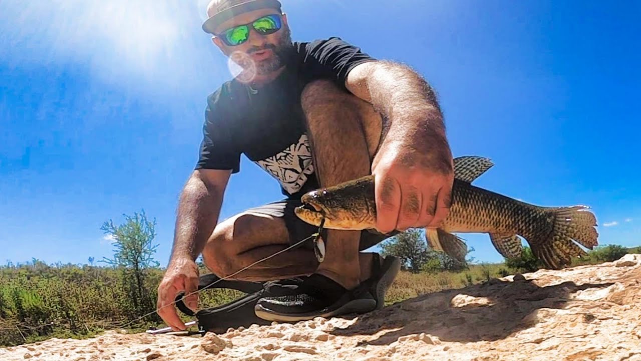 PESCA en REPRESA, ME CAIGO en UN POZO. PESCA URBANA