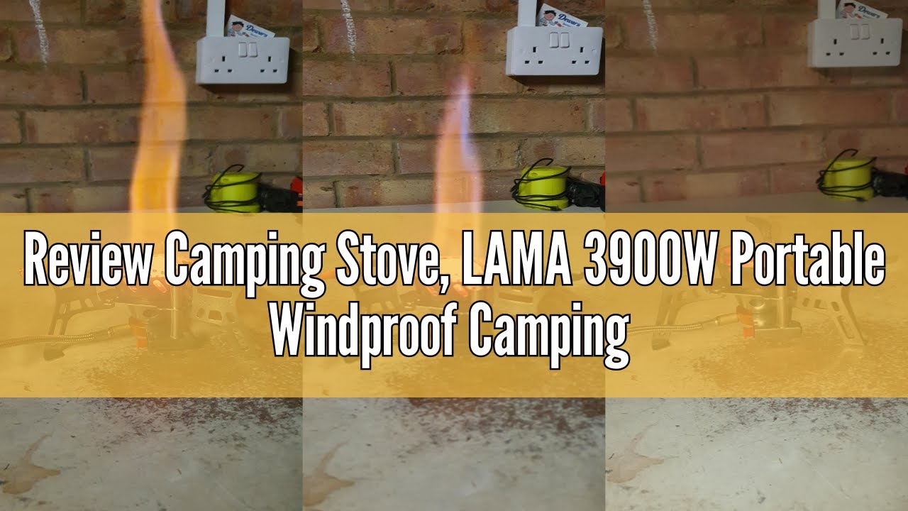 Review Camping Stove, LAMA 3900W Portable Windproof Camping Gas Stove Mini Burner with Piezo Ignitio