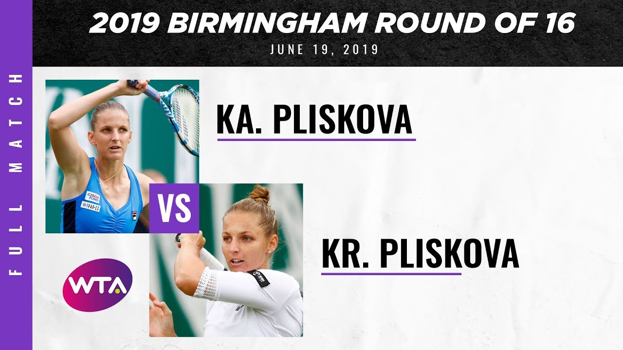 Karolina Pliskova vs. Kristyna Pliskova | Full Match | 2019 Birmingham Round of 16