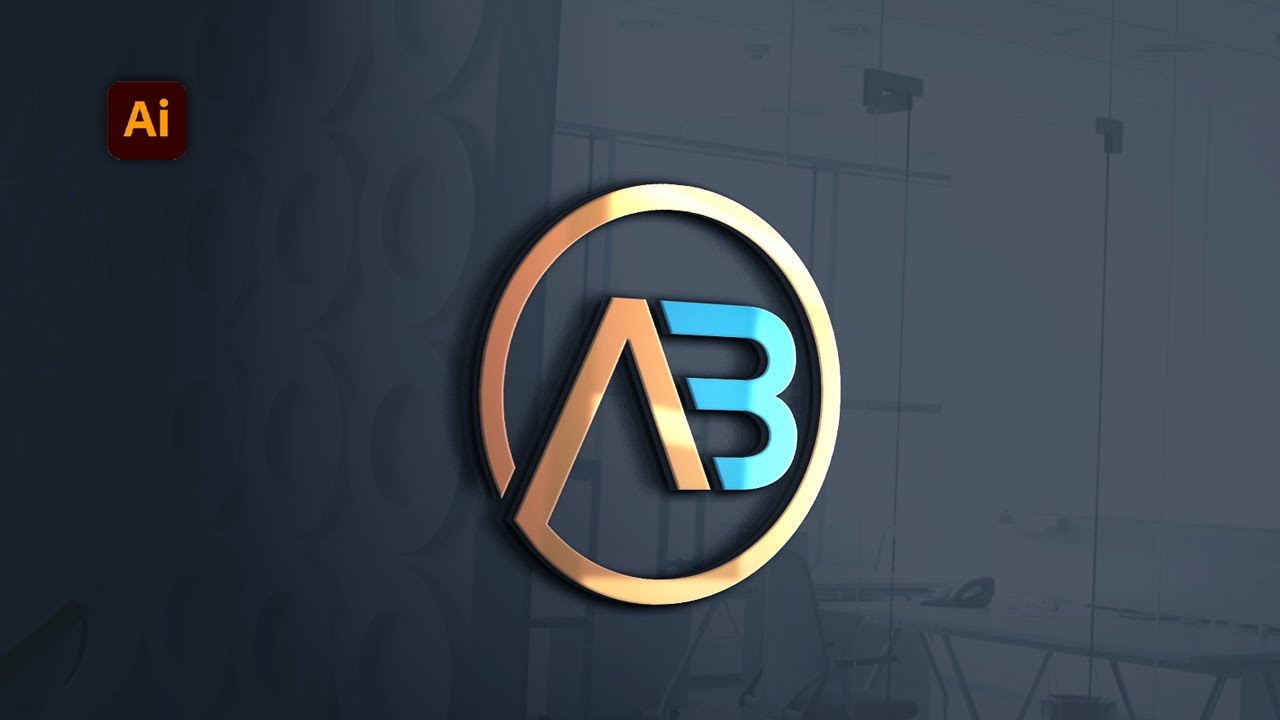 How to create AB letter logo in adobe illustrator