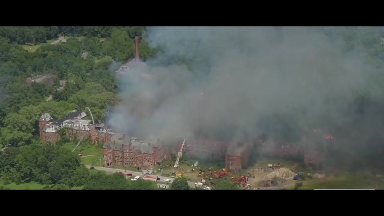 Sprawling fire consumes historic New York psychiatric center