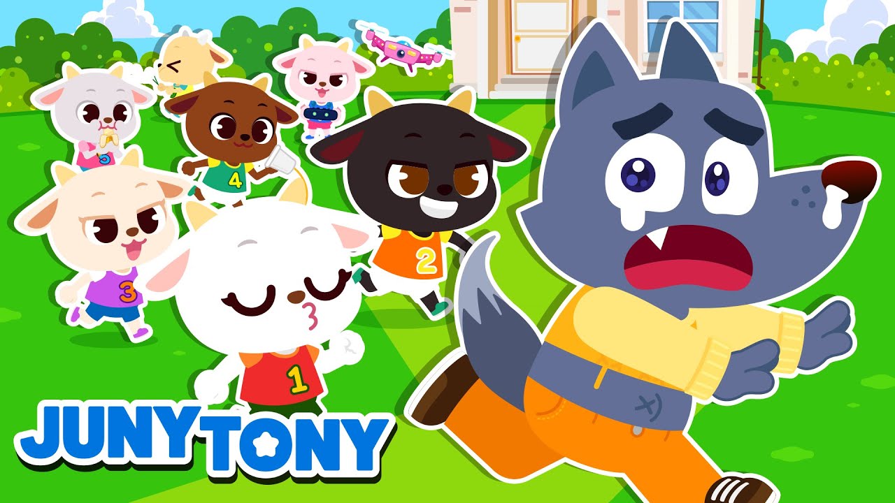 Let&rsquo;s Play in the Woods, Mr. Wolf 🐺 | The Wolf and the Seven Little Goats | Kids Songs | JunyTony
