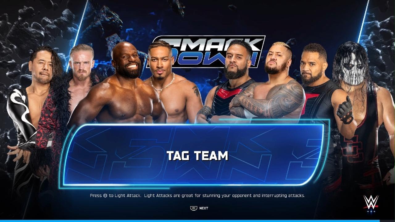 WWE 2K25 Nakamura, Dragunov, Crews & Hayes Vs. MFT - WWE Smackdown 2/13/26