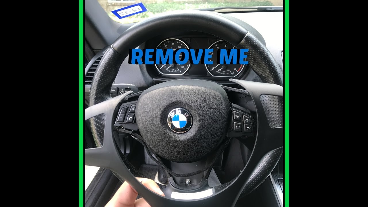 135I steering wheel trim removal! (without removing the airbag)