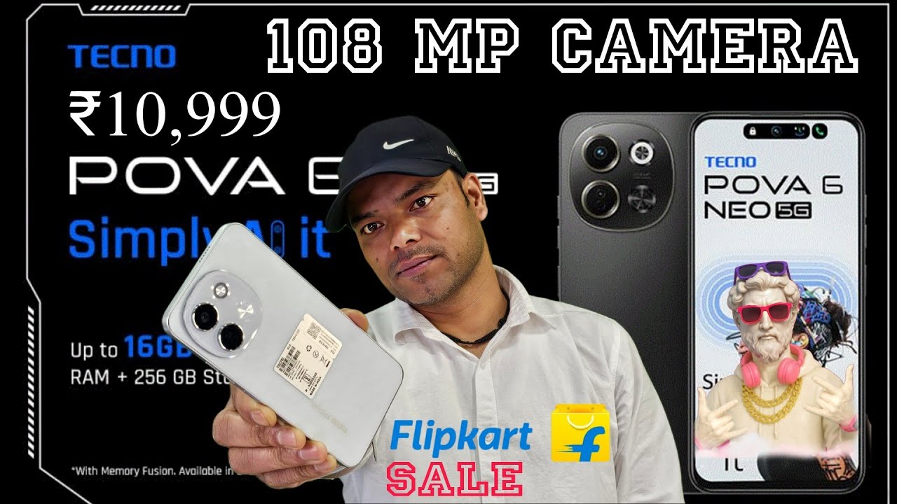 Tecno Pova 6 NEO 5G 108MP Camera! Price Drop Flipkart Sale 2025! Full Unboxing & Details