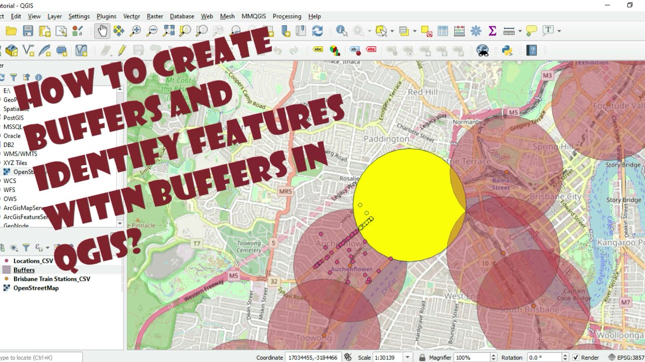 QGIS Tutorial - Create Buffers and Select/Identify Features within Buffers