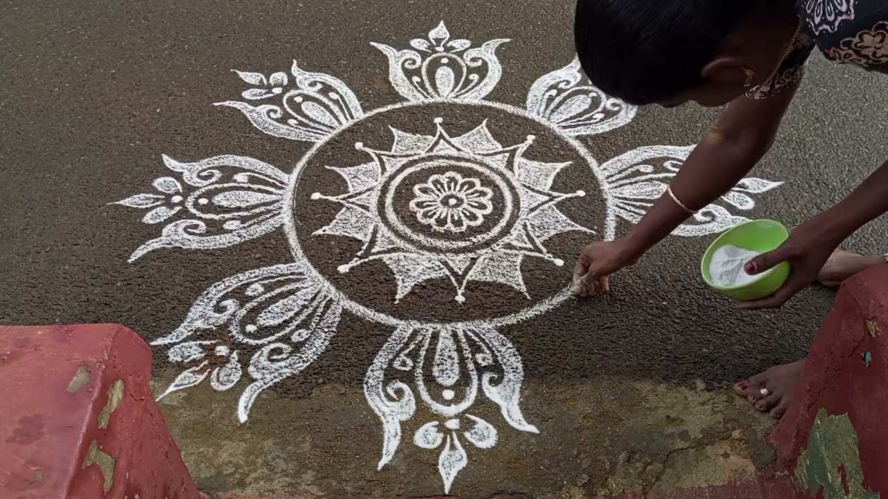 #my creative rangoli#freehandrangolis #rangolidesigns #kolam #specialrangoli