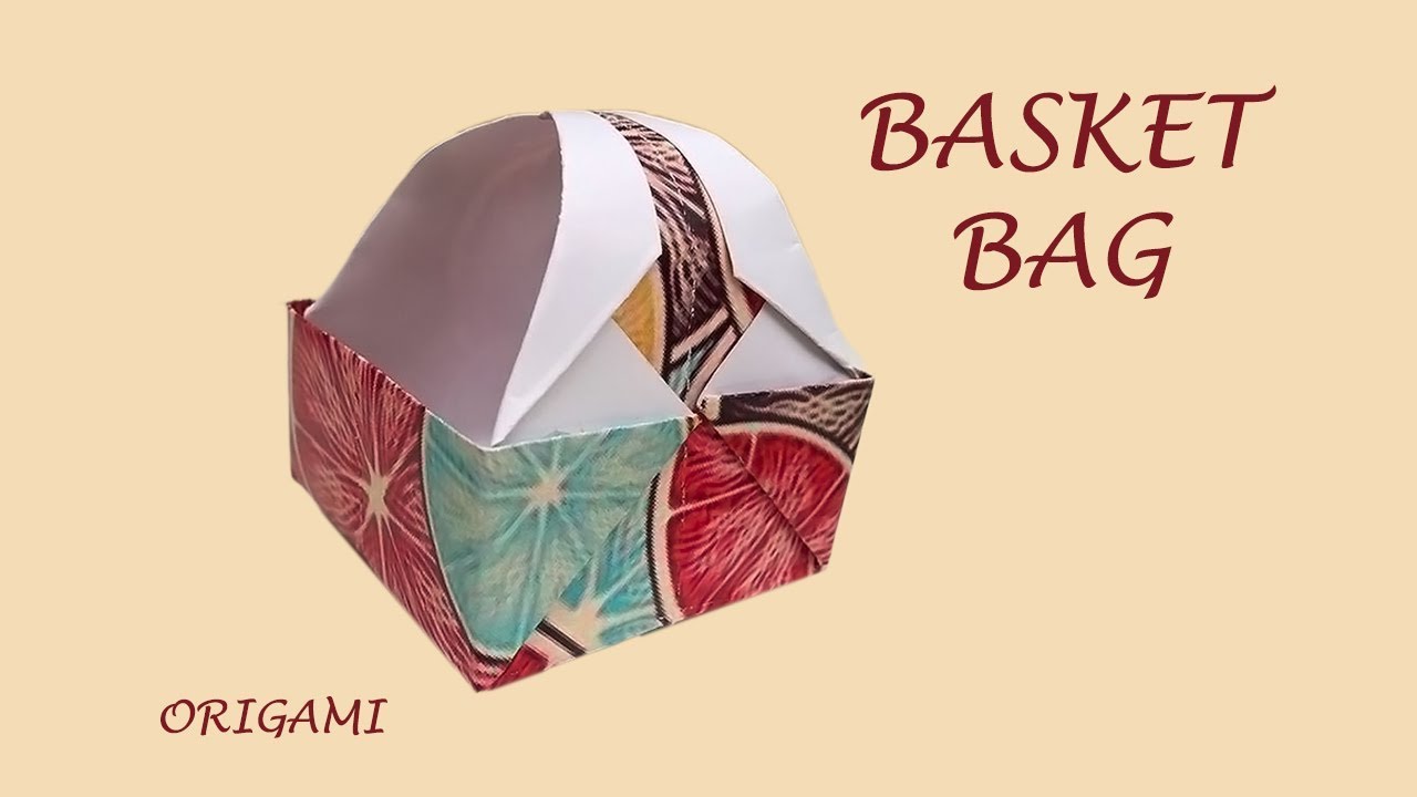 Fun DIY Basket bag - easy origami