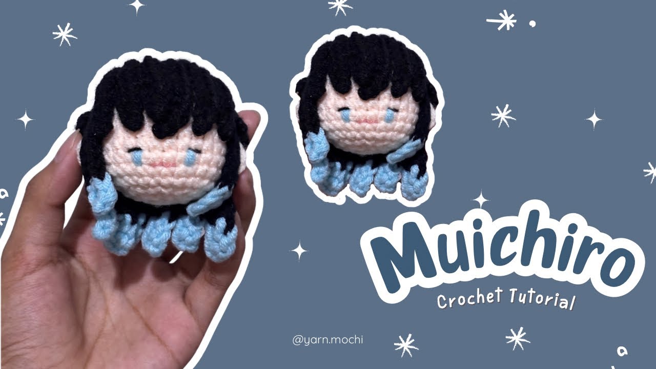 Crochet 'Muichiro' of Demon Slayer Hair Tutorial || yarnmochi