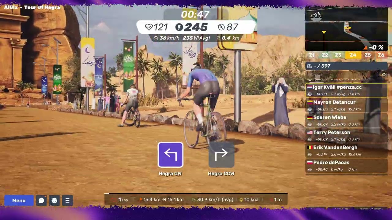 21-FEB-2026 — MyWhoosh training #FreeRideMode #Amateur #MyWhoosh — 46.5 km