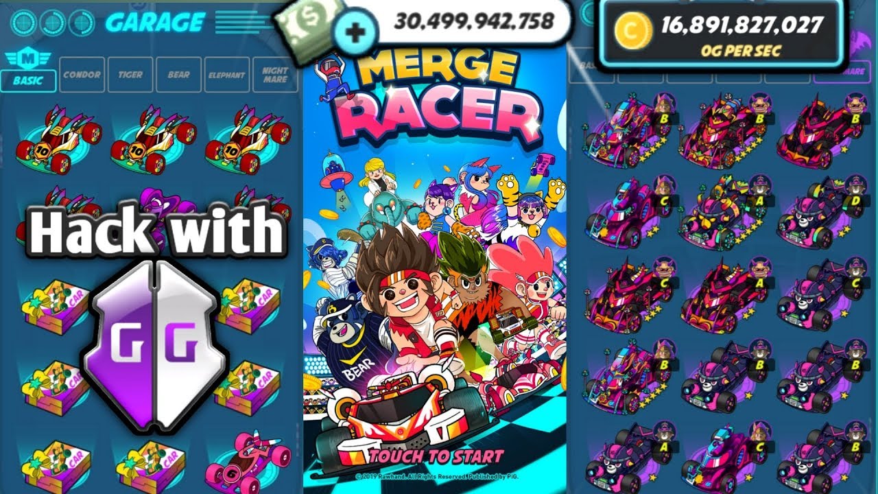 Merge Racer Mini Motor Game Hack ! With Gameguardian Unlock All Items 