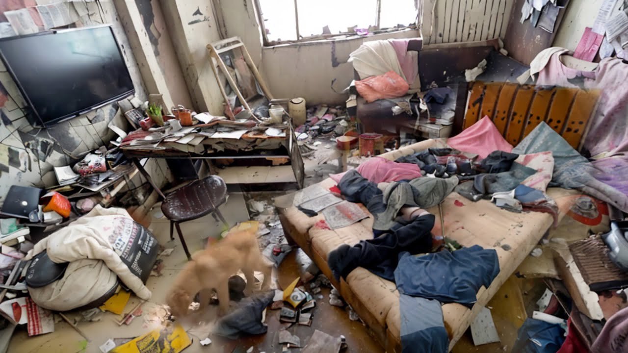 The homeowner claims the mess is due to the dog. How did the house end up like this in your opinion🤔