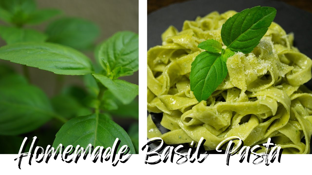 Green Pasta from Scratch | Easy Homemade Pasta Infused with Fresh Basil