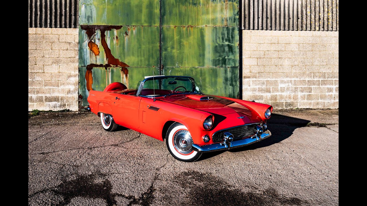 1956 Ford Thunderbird 312 ci V8 POV and Drone video