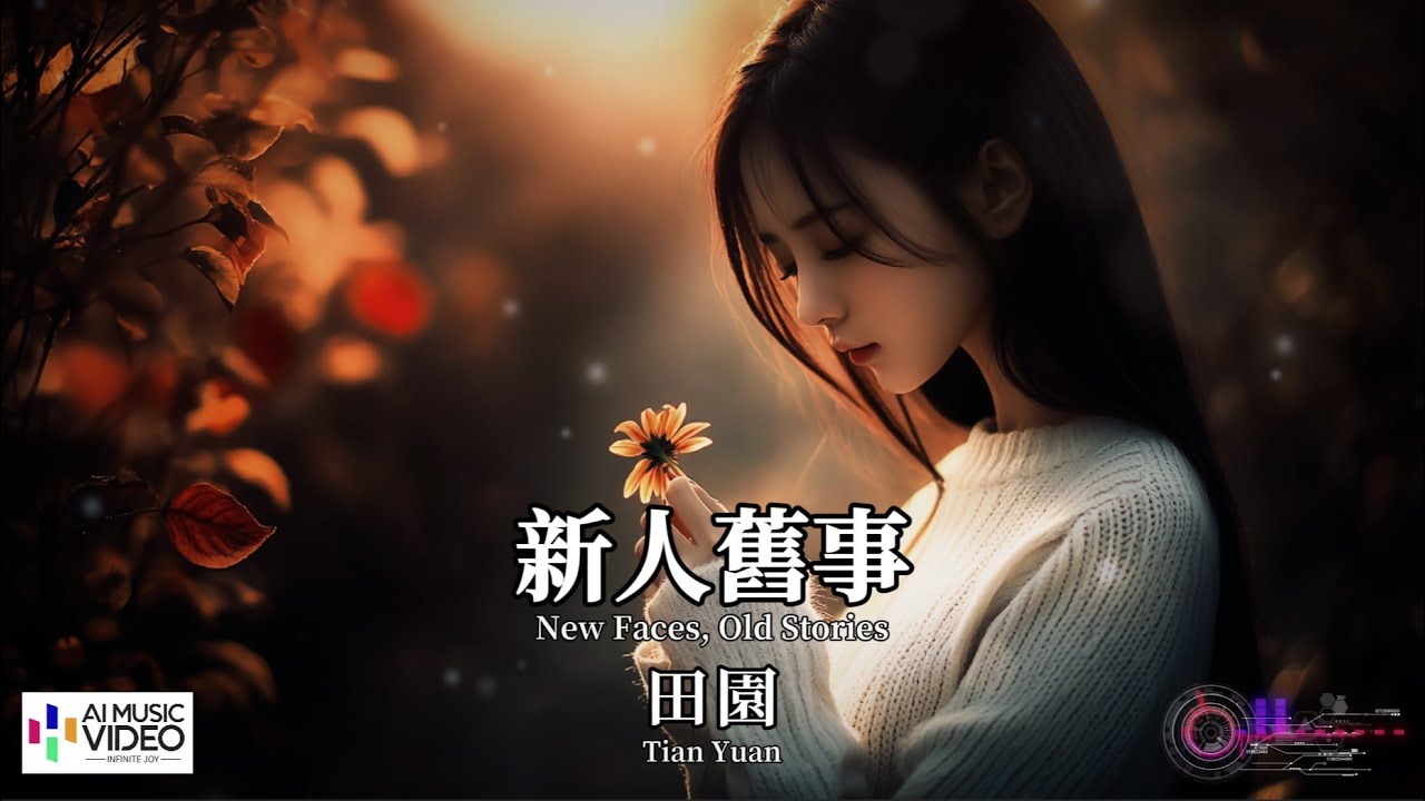 【高清MV】田園 - 新人舊事【Pinyin + Eng Sub | AI音樂視頻 | 繁體拼音英文動態字幕】 Tian Yuan 【田园  -  新人旧事】