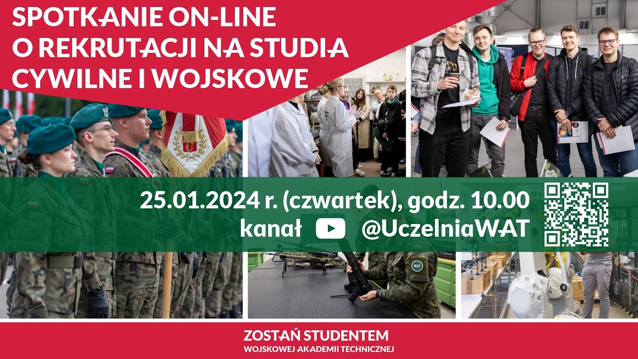 WAT - pierwsze spotkanie ON-LINE o rekrutacji na studia cywilne i wojskowe