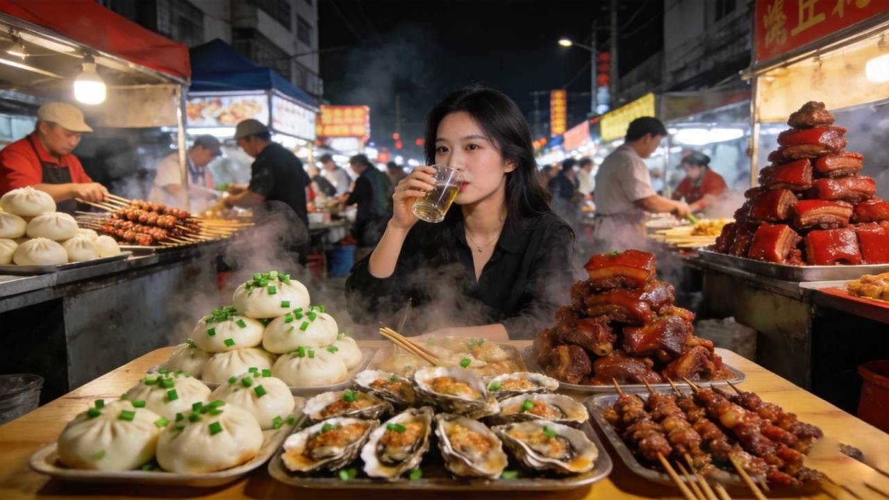 震惊！河南商丘道北夜市，把我给吃破防了！啥山珍海味都不重要，就冲这烟火气，放开就是一顿猛造！【我是忐忑妞】