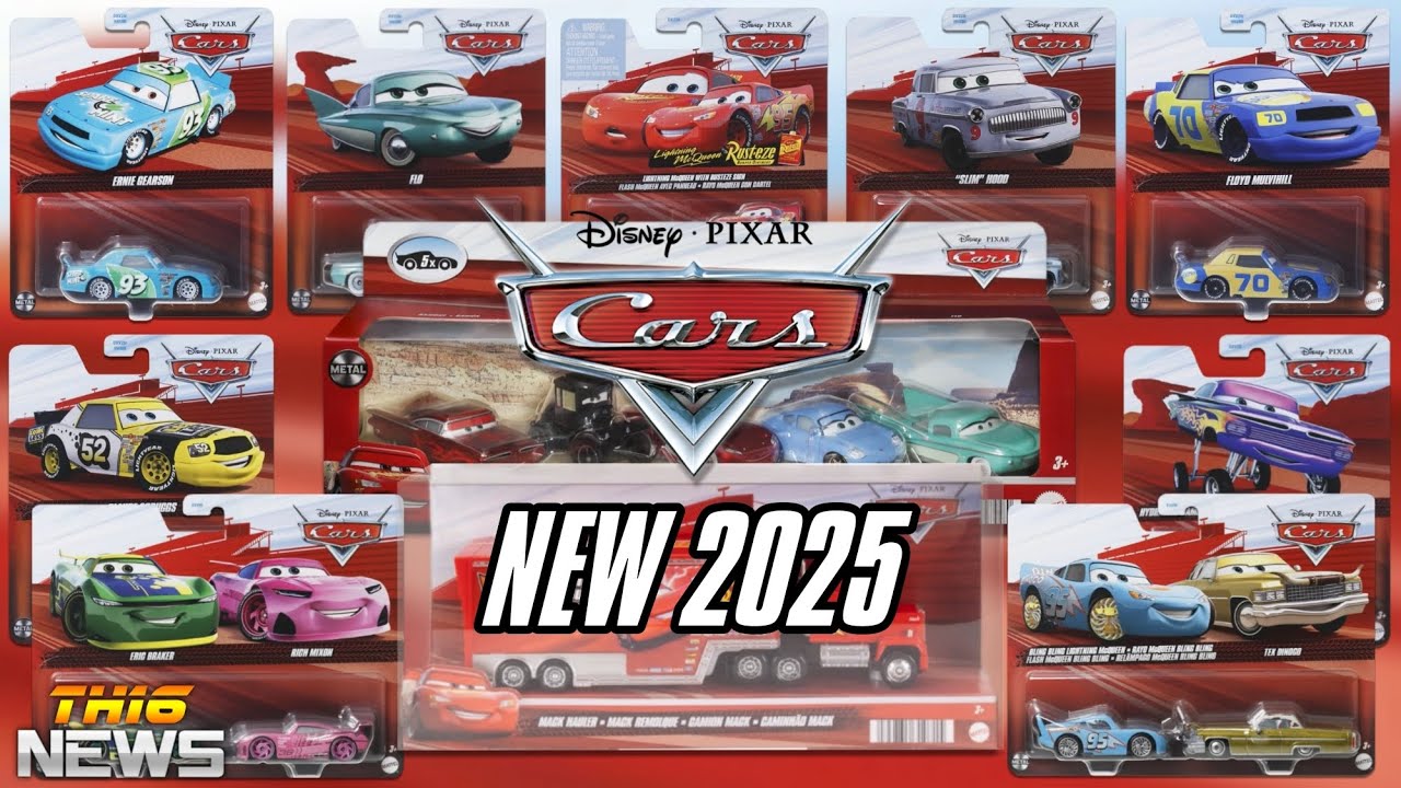 NEW 2025 Disney Pixar Cars Die-cast: Singles, 2-Packs, 5-Packs, Haulers, and Glow Racers | TH16News