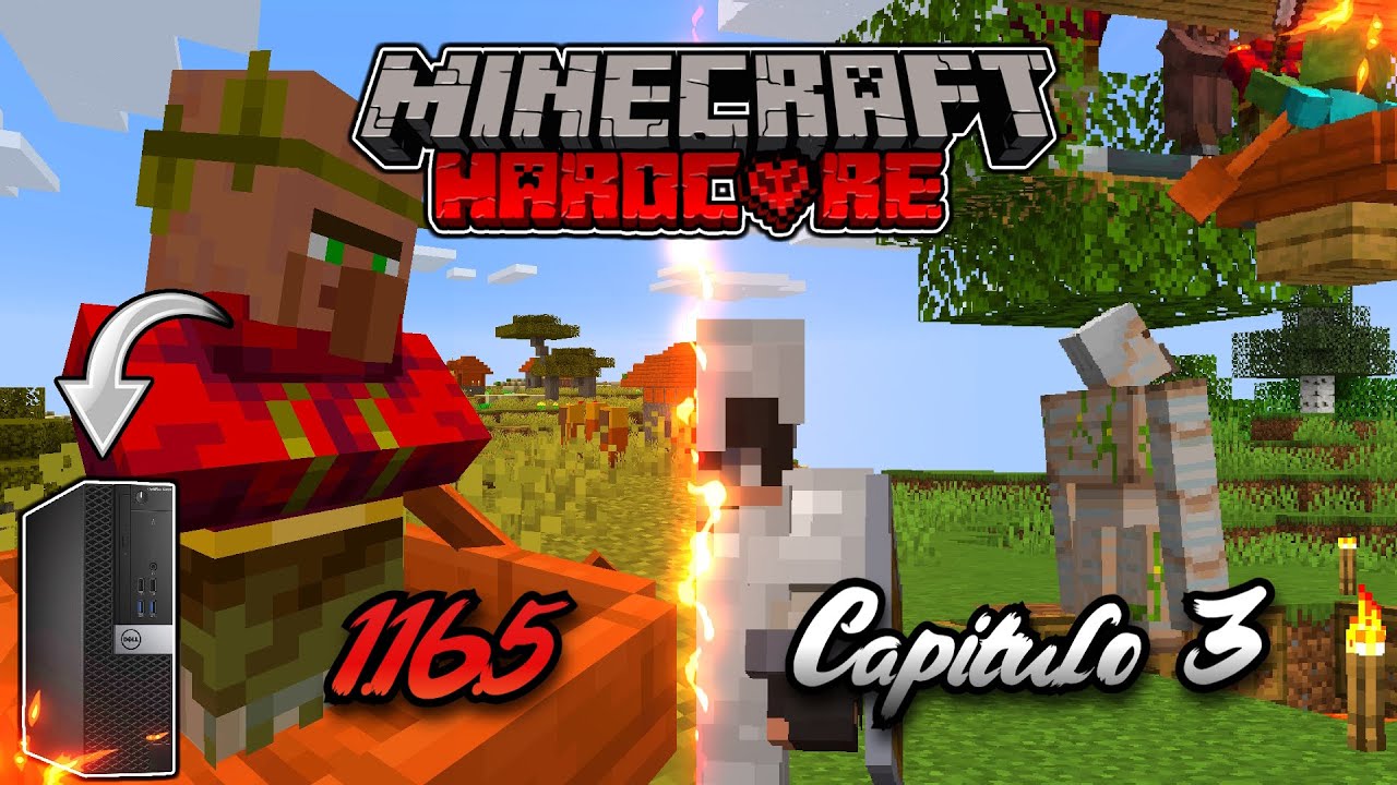 Mi primer HARDCORE en PC de bajos RECURSOS | Capítulo 3 - ALDEANOS Y GRANJA DE HIERRO
