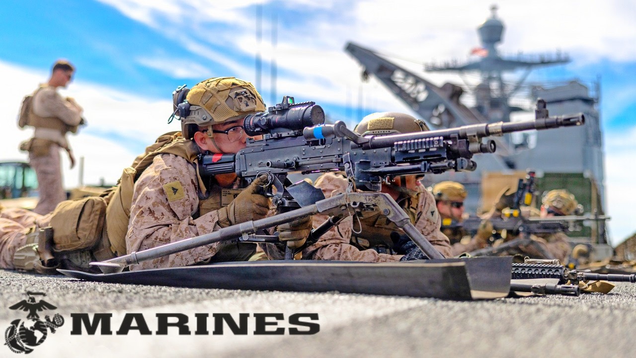 U.S. Marines: Live Fire Exercise aboard USS Comstock (LSD-45)