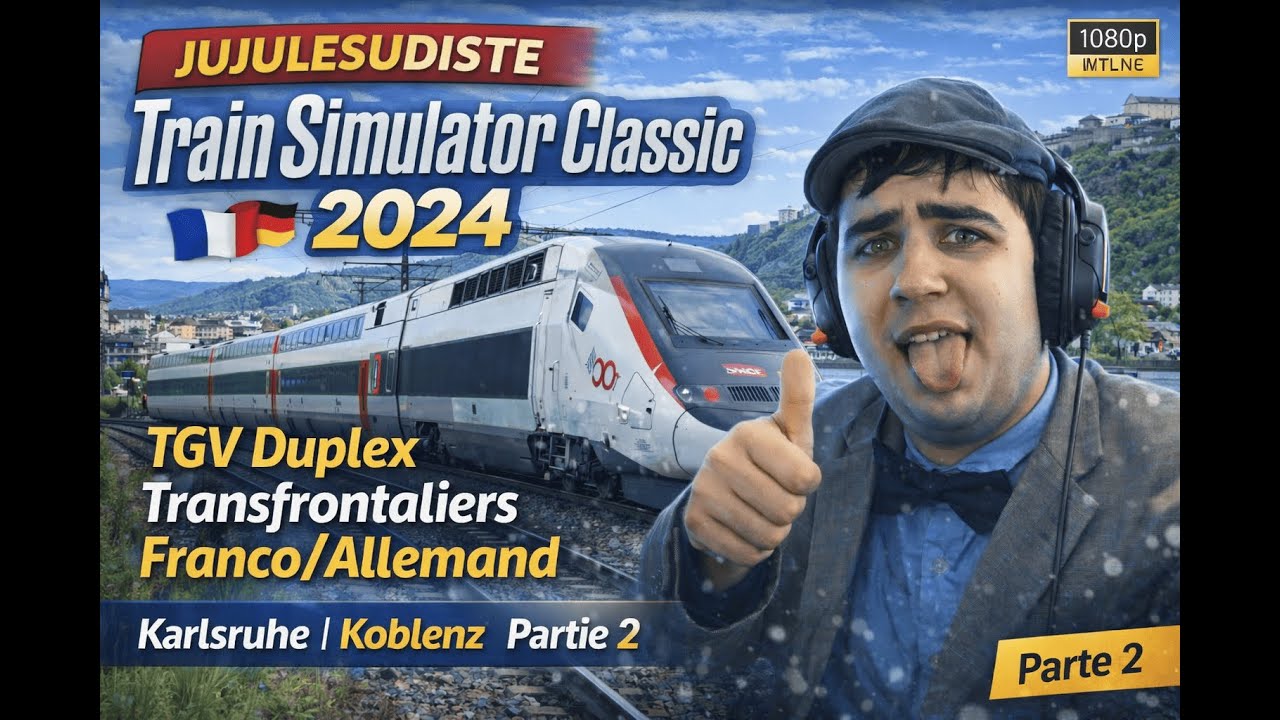 👉 🚄 TGV Duplex Franco-Allemand 🇫🇷🇩🇪 | Train Simulator Classic 2024 – Karlsruhe ➜ Koblenz (Partie 2)