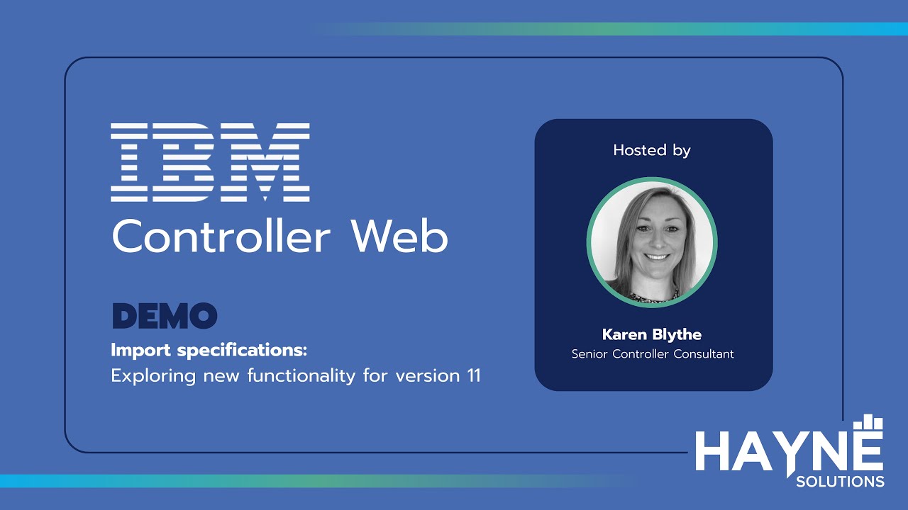 IBM Controller Web Demo - Import Specifications