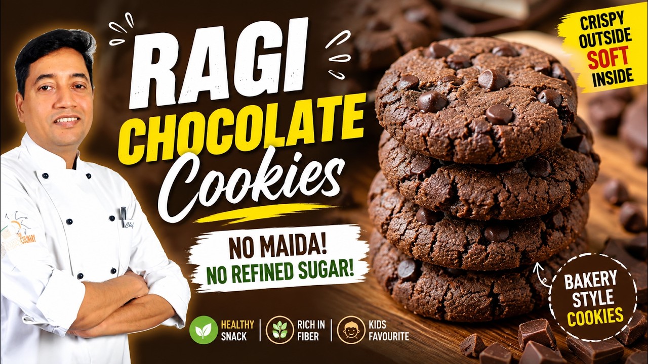 Millet Recipes |200g Ragi Cookies Recipe | Bakery Style Chocolate Chip Cookies at Home |Chef Sahajan