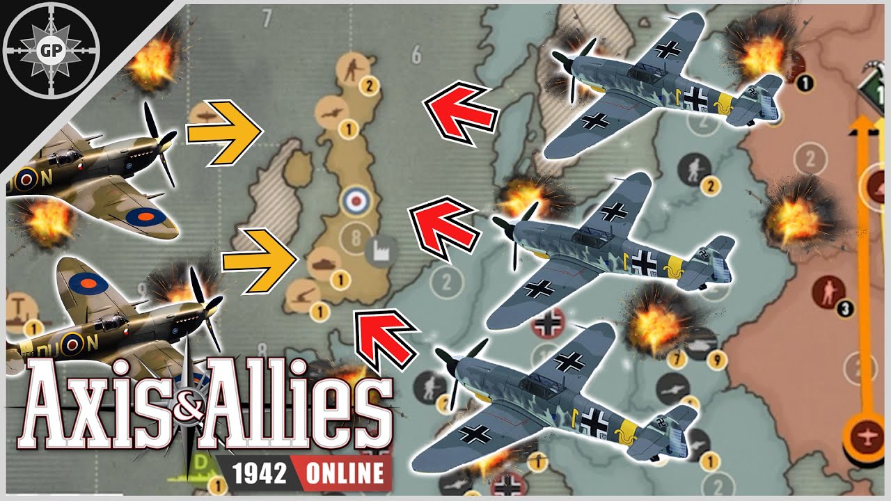 Fighting Axis Air Strategy! | Axis & Allies 1942 Online | Allies Full Match