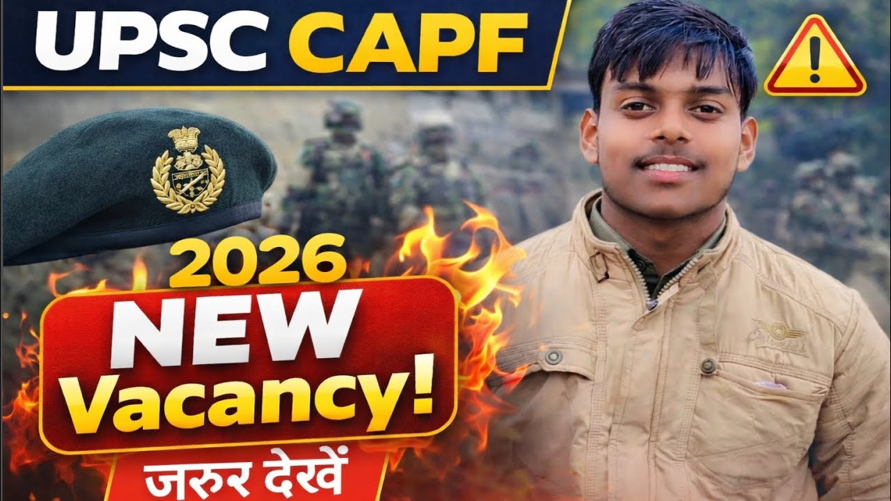 UPSC CAPF NEW RECRUITMENT 2026 FULL DETTAIL NEW VACCANCY 2026 