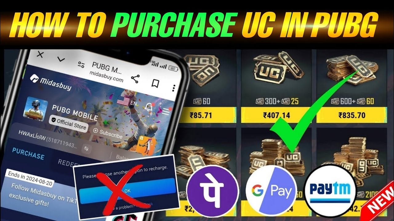 How to purchase uc in Pubgmobile | How to buy uc in Pubgmobile | Pubg me uc kaise kharide